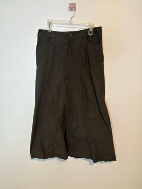 Jigsaw Vintage Brown A-Line Midi Skirt